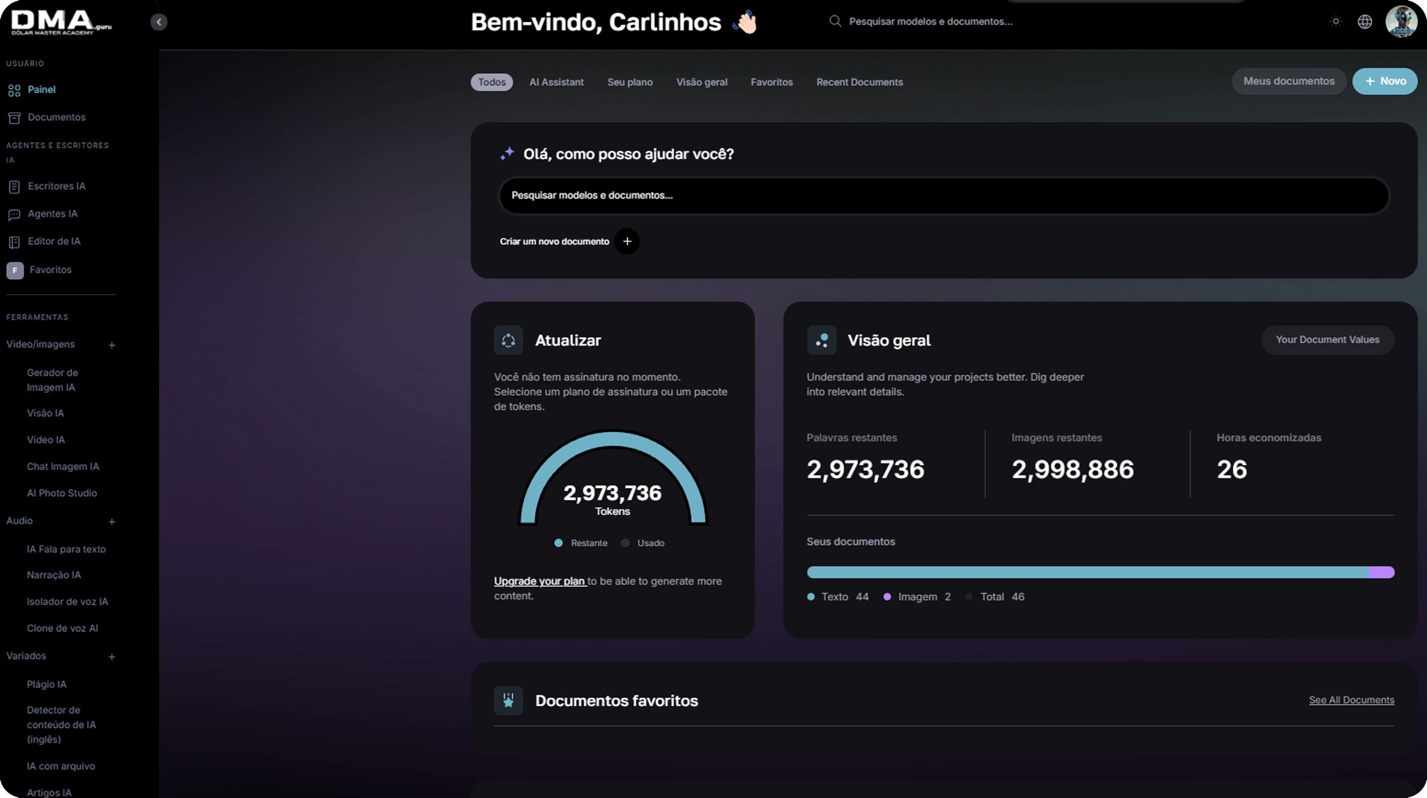 Image of DMA.guru dashboard
